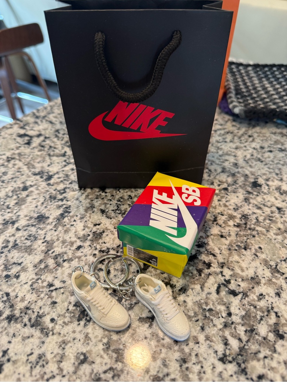 New Accessories — Cream Mini Sneaker Keychain (Pair)